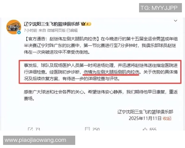 赵继伟伤情更新！左侧大腿后侧肌肉拉伤，麻烦了第三名决赛打不了